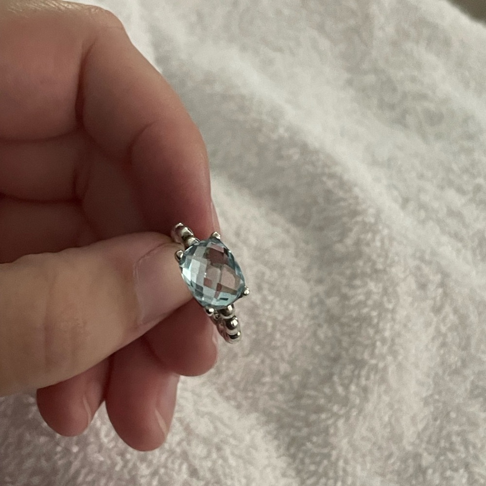 Pandora Cool Breeze Blue Topaz Ring